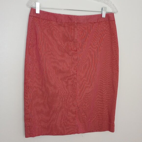 Ann Taylor Factory Red Pinstripe Skirt - Picture 2 of 11